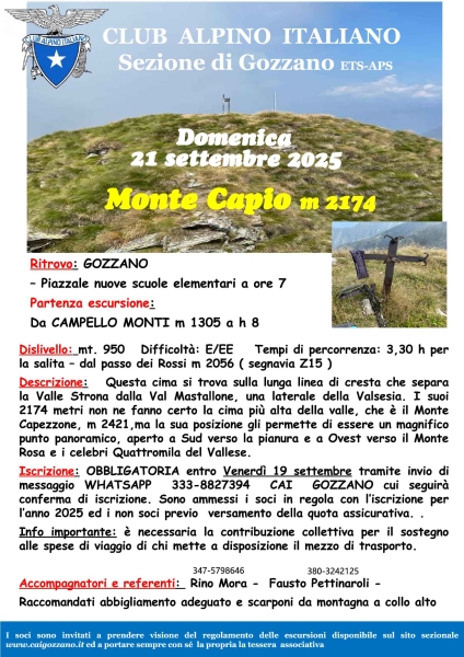 new Monte Capio 21-9